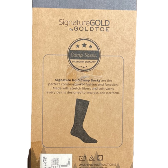 Signature Gold by Goldtoe Camp Socks Men’s Size 6-12 - Picture 5 of 5